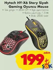 HYTECH HY-X6 STORY SİYAH GAMİNG OYUNCU MOUSE